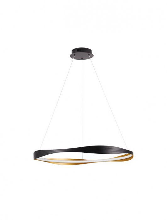Lustra Nova Luce PLATINUM 9030643 LED 40W 2700K-5000K 1472lm Sandy Black & Gold Aluminium & Acrylic  Dimmable With remote control IP20 [2]