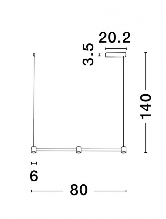 Lustra Nova Luce PUIZE 9002050 LED 21W 3000K 1665lm Sandy Black Aluminium  IP20 [10]