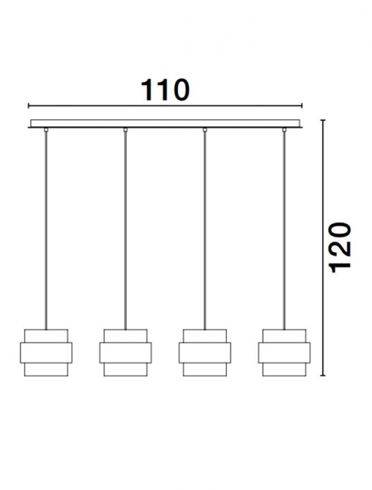 Lustra Nova Luce SIANNA E27 4x12W   Smoky Glass Brass Gold Metal IP20 [3]