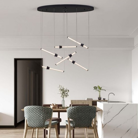 Lustra Nova Luce STALACTITE 9236409 Triac Dimmable Sandy Black Aluminium, Acrylic & Ceramic LED 36W 2811lm 3000K IP20 [2]