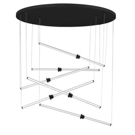 Lustra Nova Luce STALACTITE 9236408 Triac Dimmable Sandy Black Aluminium, Acrylic & Ceramic LED 79W 6467lm 3000K IP20 [1]