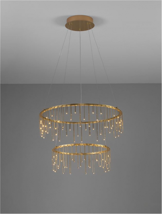 Lustra Nova Luce STELLAR 9186968 LED 41W 3000K 3317lm Matt Brass Gold Copper Triac Dimmable IP20 [3]