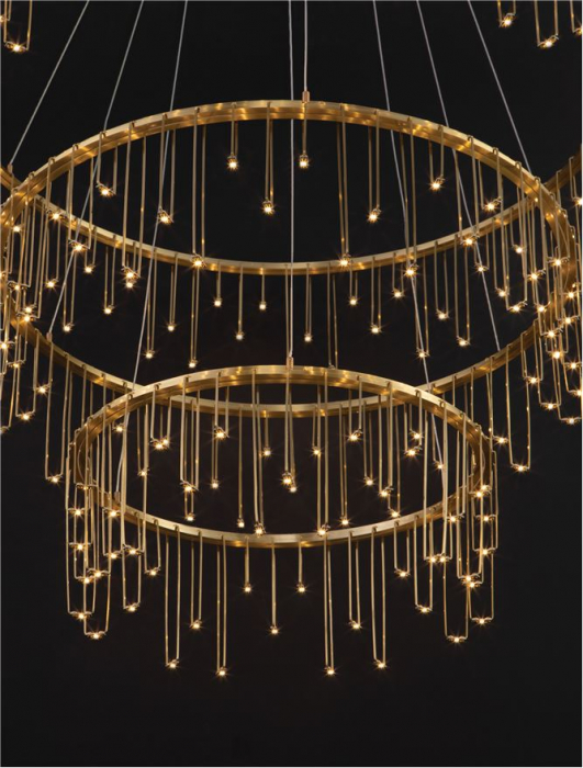 Lustra Nova Luce STELLAR 9186970 LED 72W 3000K 5866lm Matt Brass Gold Copper Triac Dimmable IP20 [8]