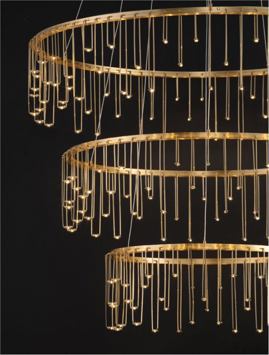 Lustra Nova Luce STELLAR 9186970 LED 72W 3000K 5866lm Matt Brass Gold Copper Triac Dimmable IP20 [6]