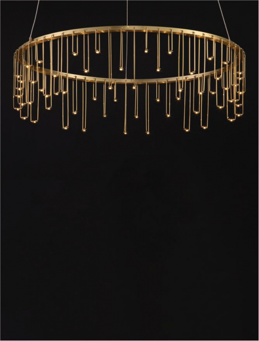 Lustra Nova Luce STELLAR 9186974 LED 26W 3000K 1981lm Matt Brass Gold Copper Triac Dimmable IP20 [5]