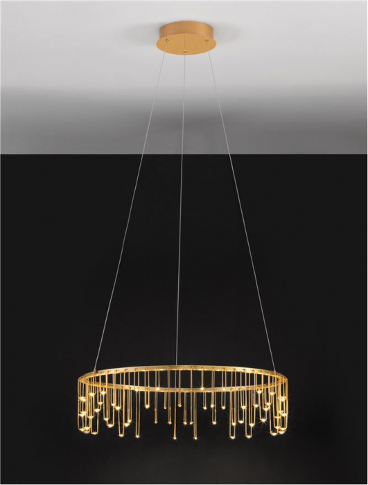 Lustra Nova Luce STELLAR 9186974 LED 26W 3000K 1981lm Matt Brass Gold Copper Triac Dimmable IP20 [3]