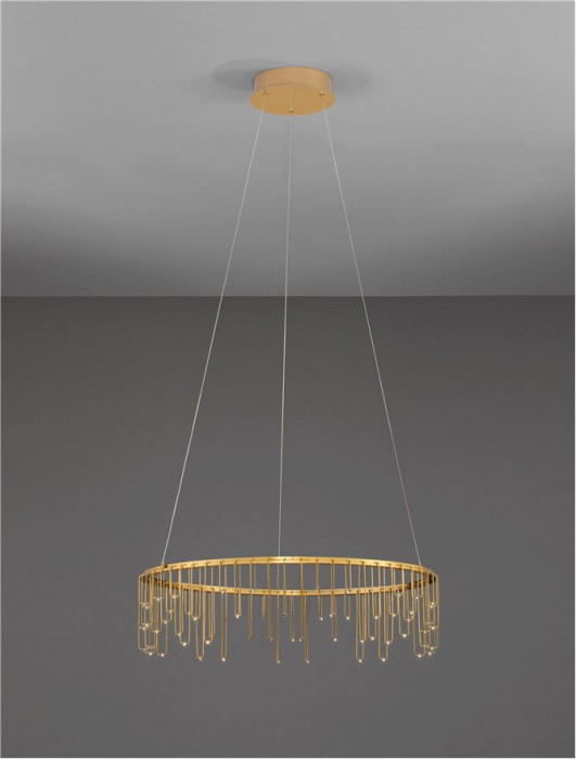 Lustra Nova Luce STELLAR 9186974 LED 26W 3000K 1981lm Matt Brass Gold Copper Triac Dimmable IP20 [4]