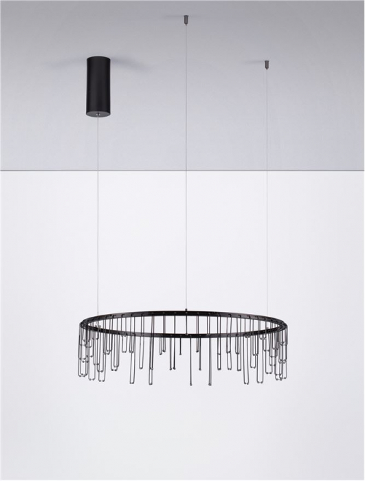 Lustra Nova Luce STELLAR 9186975 LED 25W 3000K 1875lm Black Chrome Copper  Triac Dimmable IP20 [2]