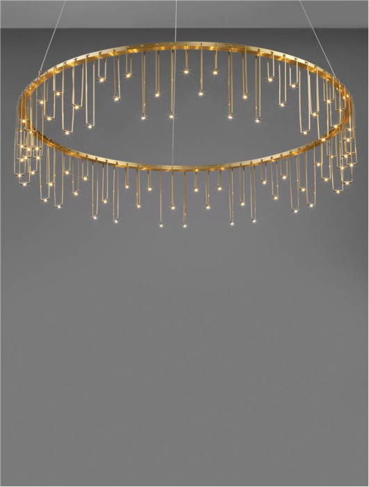Lustra Nova Luce STELLAR 9186976 LED 31W 3000K 2563lm Matt Brass Gold Copper Triac Dimmable IP20 [4]