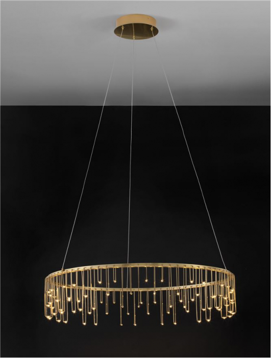 Lustra Nova Luce STELLAR 9186976 LED 31W 3000K 2563lm Matt Brass Gold Copper Triac Dimmable IP20 [3]