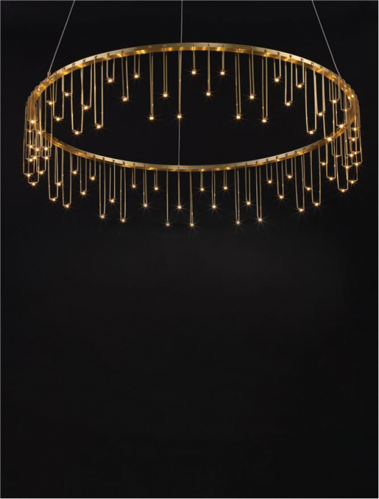 Lustra Nova Luce STELLAR 9186976 LED 31W 3000K 2563lm Matt Brass Gold Copper Triac Dimmable IP20 [6]