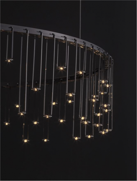 Lustra Nova Luce STELLAR 9186977 LED 30W 3000K 2422lm Black Chrome Copper  Triac Dimmable IP20 [5]