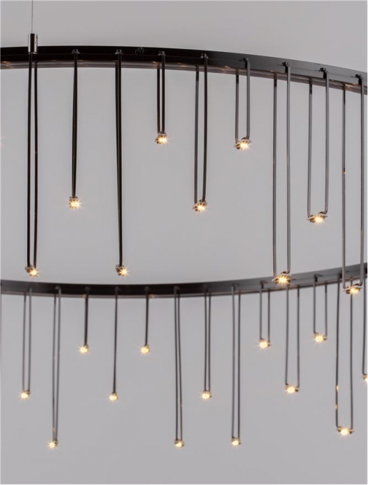 Lustra Nova Luce STELLAR 9186977 LED 30W 3000K 2422lm Black Chrome Copper  Triac Dimmable IP20 [7]