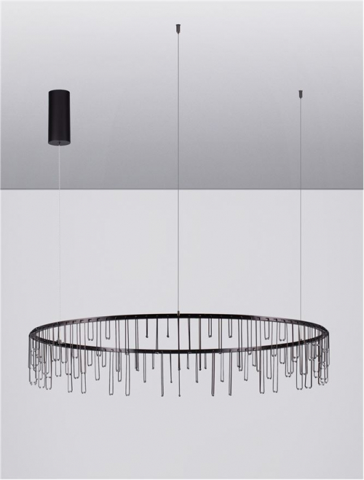Lustra Nova Luce STELLAR 9186979 LED 36W 3000K 3073lm Black Chrome Copper  Triac Dimmable IP20 [3]