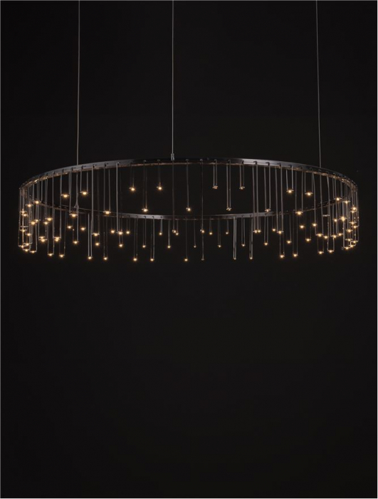 Lustra Nova Luce STELLAR 9186979 LED 36W 3000K 3073lm Black Chrome Copper  Triac Dimmable IP20 [4]