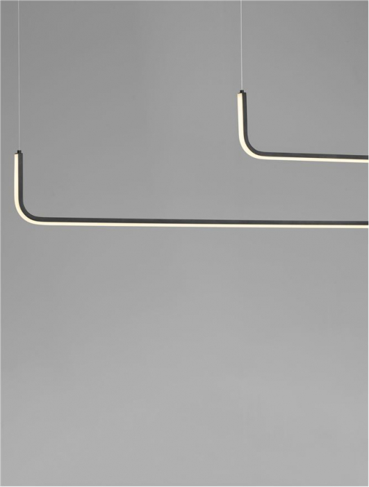 Lustra Nova Luce STRITA 9006088 LED 40W 3000K 2857lm Sandy Black Aluminium Triac Dimmable IP20 [4]