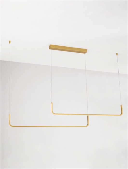 Lustra Nova Luce STRITA 9006089 LED 40W 3000K 2857lm Brush Gold Aluminium  Triac Dimmable IP20 [3]