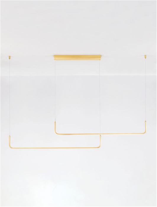 Lustra Nova Luce STRITA 9006089 LED 40W 3000K 2857lm Brush Gold Aluminium  Triac Dimmable IP20 [4]