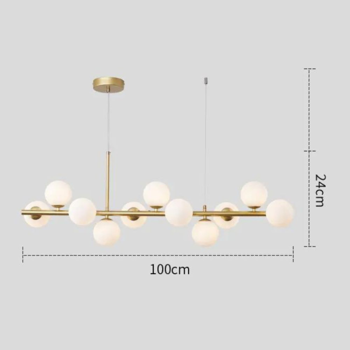 Lustra OEM LED G9 Metal+Acril Gold  1000x 1100 x240mm [5]