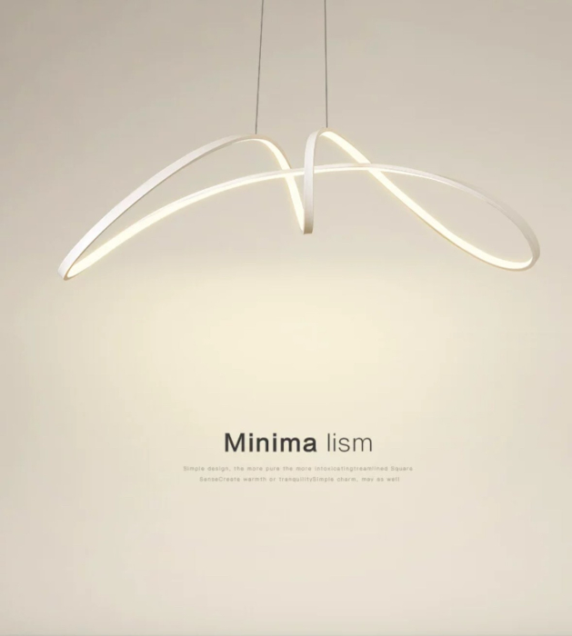 Lustra OEM LED integrat 108W 5000lm CCT (3000K+4000K+6500K) Metal+Acril White  930 X 360 X 1200mm [3]