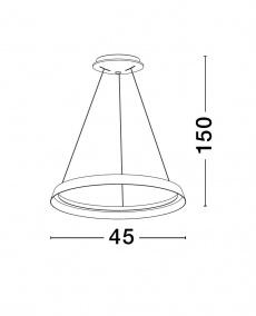 Lustra ORMI Nova Luce 9030519 LED 38 W, 2564 lm, 2700-3000K IP20 Sandy Black [5]