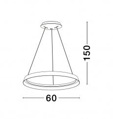 Lustra ORMI Nova Luce 9030522 LED 52 W, 3717 lm, 2700-3000K IP20 Sandy Black [5]