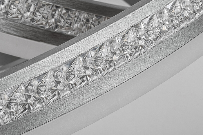 Lustra Rabalux Avalon LED 75W 4730lm 4000K metal acril aluminiu șlefuit alb IP20 [5]