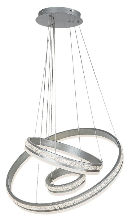 Lustra Rabalux Avalon LED 75W 4730lm 4000K metal acril aluminiu șlefuit alb IP20 [2]