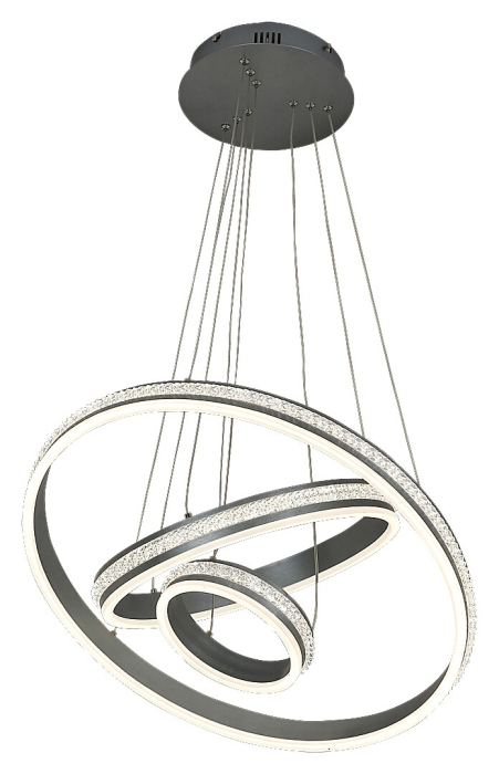 Lustra Rabalux Avalon LED 75W 4730lm 4000K metal acril aluminiu șlefuit alb IP20 [1]