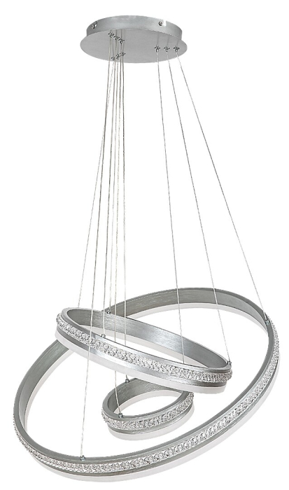 Lustra Rabalux Avalon LED 75W 4730lm 4000K metal acril aluminiu șlefuit alb IP20 [3]