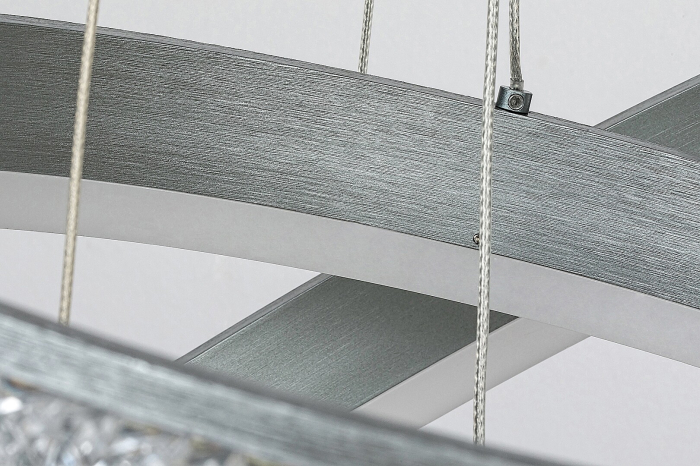 Lustra Rabalux Avalon LED 75W 4730lm 4000K metal acril aluminiu șlefuit alb IP20 [6]