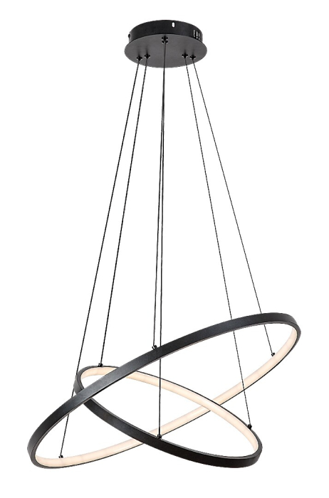 Lustra Rabalux Beliza LED 75W 6100lm 3000-6500K metal silicon negru alb IP20 [1]