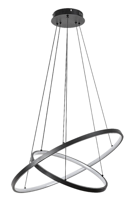 Lustra Rabalux Beliza LED 75W 6100lm 3000-6500K metal silicon negru alb IP20 [2]