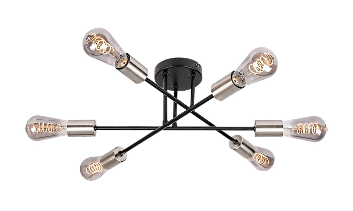 Lustra Rabalux Branwen E27 E27 6x MAX 25W   metal mat black stil industrial 230V, 50Hz IP20 71026 [2]