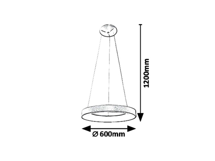 Lustra Rabalux Carmella LED 50W 3350lm 4000K metal gold stil modern, IP20 5054 [3]