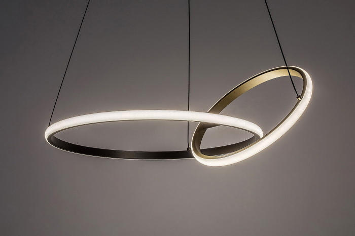 Lustra Rabalux Emilion LED 36W 2150lm 4000K metal silicon negru/ auriu alb IP20 [3]