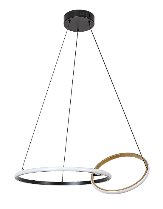 Lustra Rabalux Emilion LED 36W 2150lm 4000K metal silicon negru/ auriu alb IP20 [2]