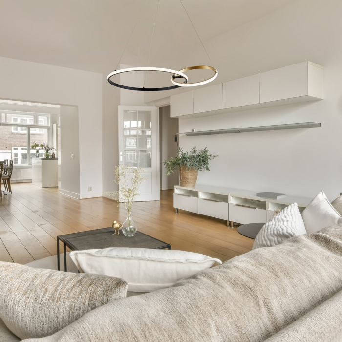 Lustra Rabalux Emilion LED 36W 2150lm 4000K metal silicon negru/ auriu alb IP20 [8]