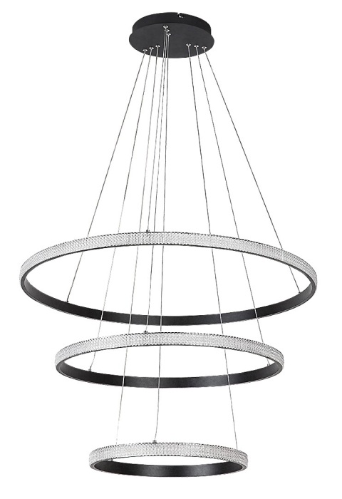 Lustra Rabalux Grete LED 100W 4450lm 3000K metal acril negru alb IP20 [4]