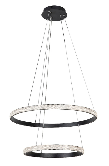 Lustra Rabalux Grete LED 60W 3450lm 3000K metal acril negru alb IP20 [5]