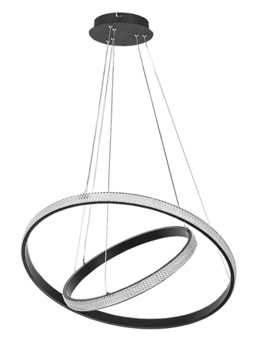 Lustra Rabalux Grete LED 60W 3450lm 3000K metal acril negru alb IP20 [4]