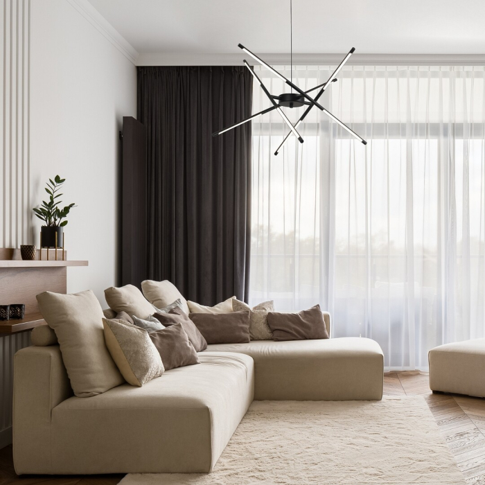 Lustra Rabalux Henli2 LED 40W 2800lm 3000K metal plastic negru alb IP20 [11]