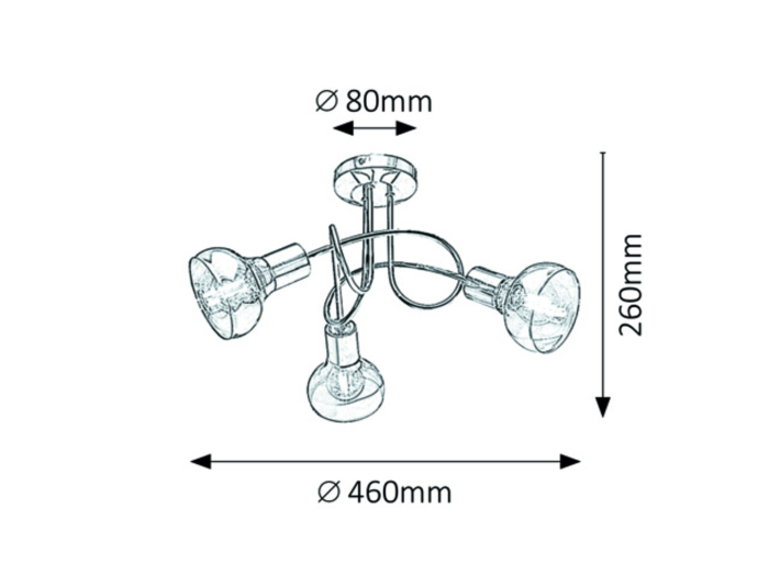 Lustra Rabalux Holly E14 E14 3x MAX 40W   metal antique gold stil modern 230V, 50Hz IP20 5548 [4]
