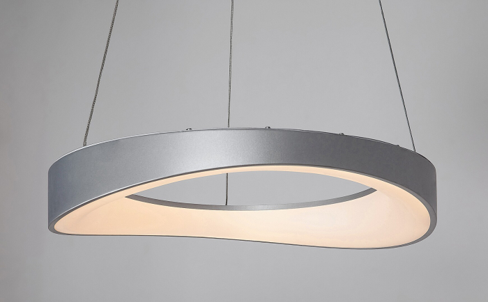 Lustra Rabalux Iliana LED 56W 3380lm 3000K metal acril argintiu alb IP20 [3]