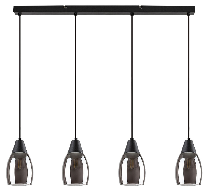 Lustra Rabalux Ilmari E27 E27 4x MAX 15W metal black stil modern, IP20 72184 [2]