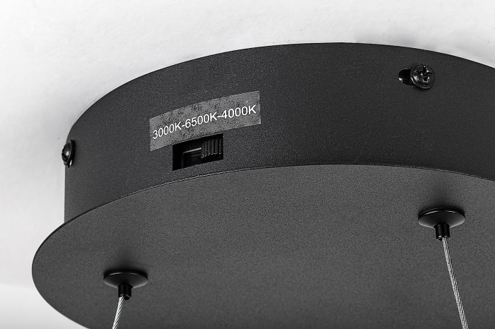 Lustra Rabalux Isaure LED 45W 3000lm 3000, 4000, 6500K metal acril negru alb IP20 [6]