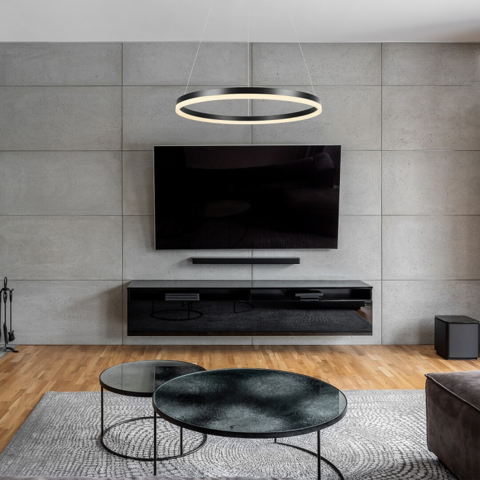 Lustra Rabalux Isaure LED 45W 3000lm 3000, 4000, 6500K metal acril negru alb IP20 [10]