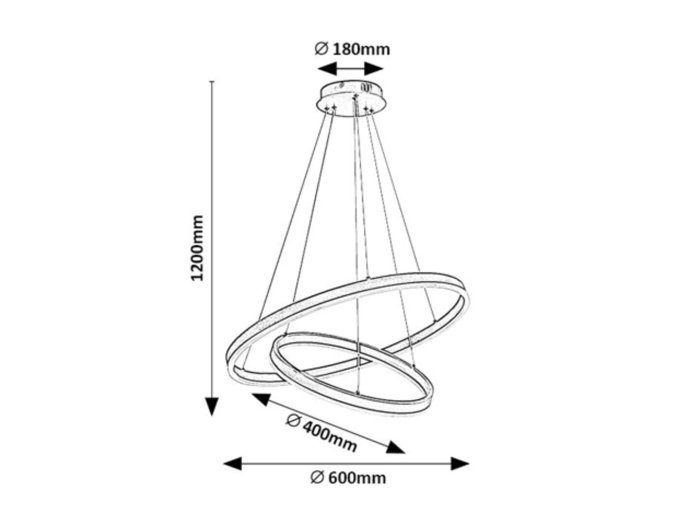 Lustra Rabalux Isaure LED 80W 5600lm 3000-6500K metal acril negru alb IP20 [11]