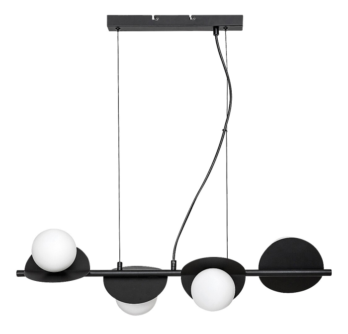 Lustra Rabalux Jules G9 4x MAX 5W  metal sticlă negru IP20 [2]