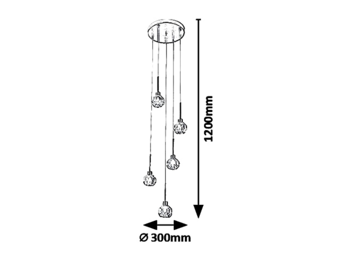 Lustra Rabalux Kassia G9 G9 5X MAX 5W   metal gold stil clasic 230V, 50Hz IP20 5396 [2]